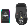 Redragon M998-STD-1K EBONY STANDARD Tri-Mode Gaming Mouse with Charging Dock — underside of mouse and dock