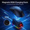 Redragon M999 ULT K1NG Tri-Mode Wireless Gaming Mouse with Charging Dock — magnetic RGB charging dock feature