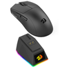 Redragon M999 ULT K1NG Tri-Mode Wireless Gaming Mouse with Charging Dock — mouse and charging dock separated