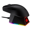 Redragon M999 ULT K1NG Tri-Mode Wireless Gaming Mouse with Charging Dock — side view on charging dock