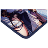 Redragon P046-S Anime Gaming Mouse Pad, Small Dark Blue — small dark-blue anime mouse pad, stitched corner close-up