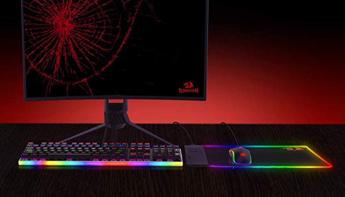 Redragon P025 RGB Gaming Mouse Pad With Wireless Charger