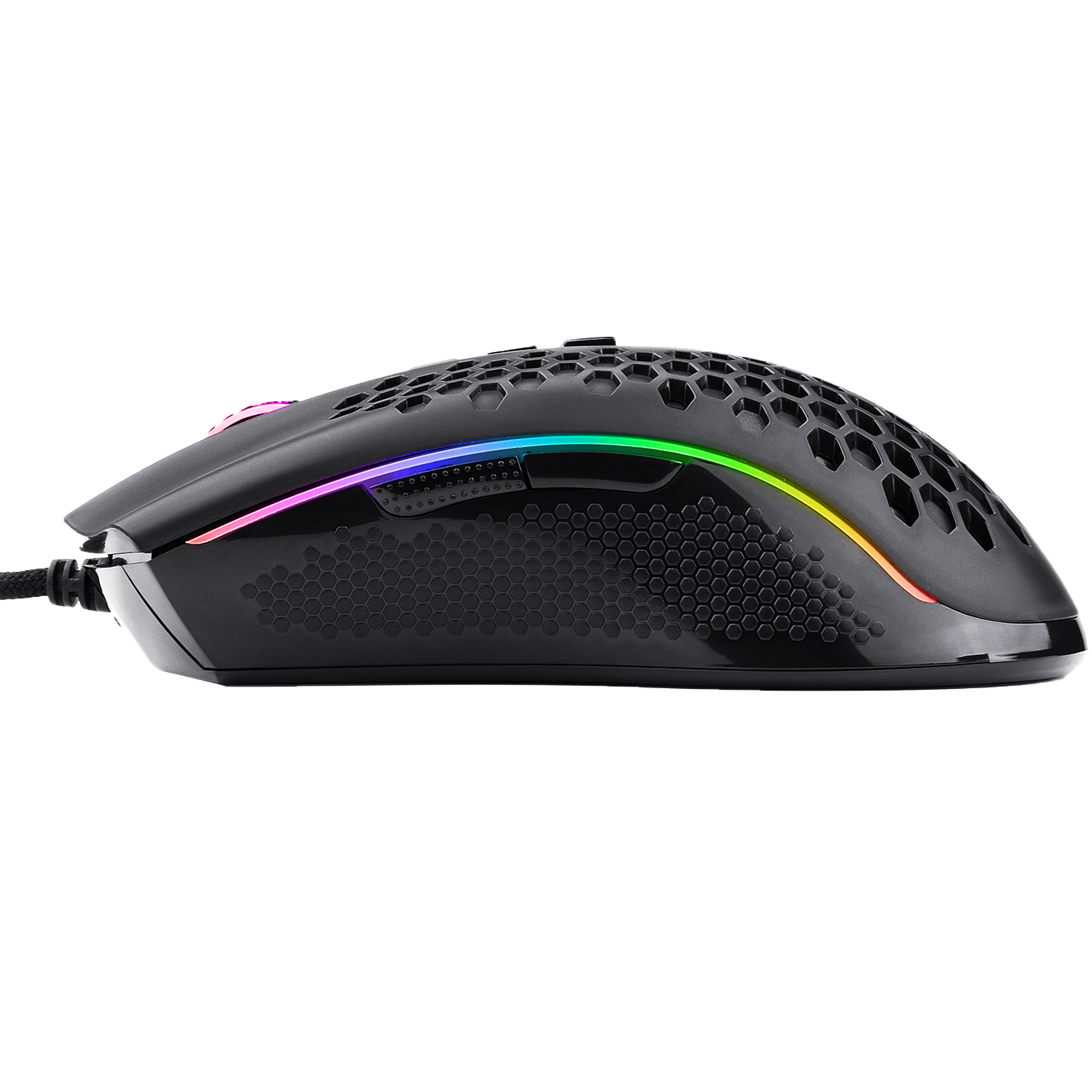 Redragon M808 STORM LUNAR Lightweight RGB Gaming Mouse with 12400 DPI, 7 Programmable Buttons (Black)