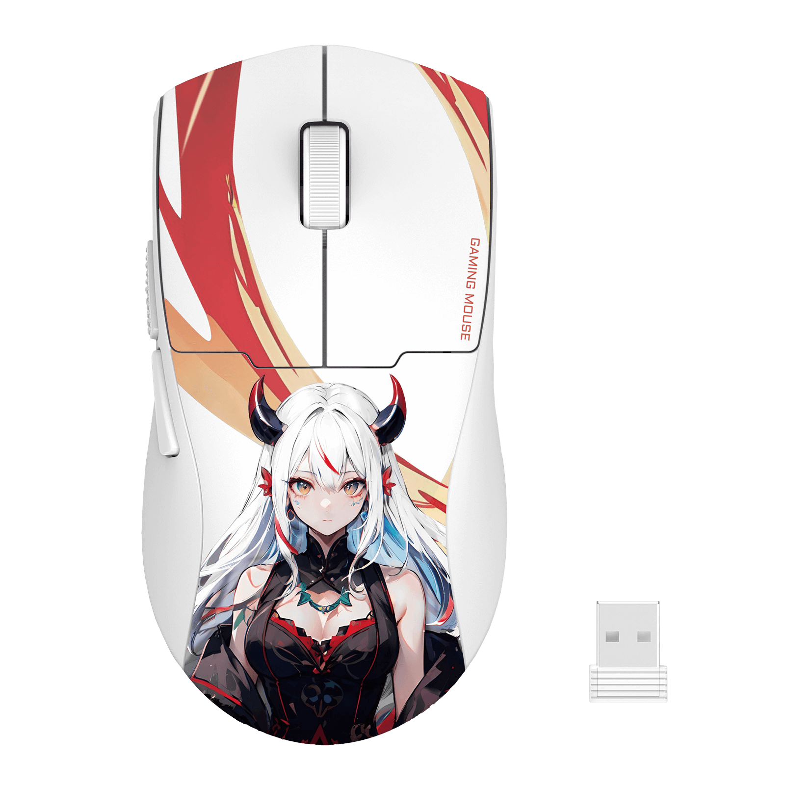 Redragon M918 KING Max AKG PRO 26K DPI Anime Wireless Gaming Mouse (White)