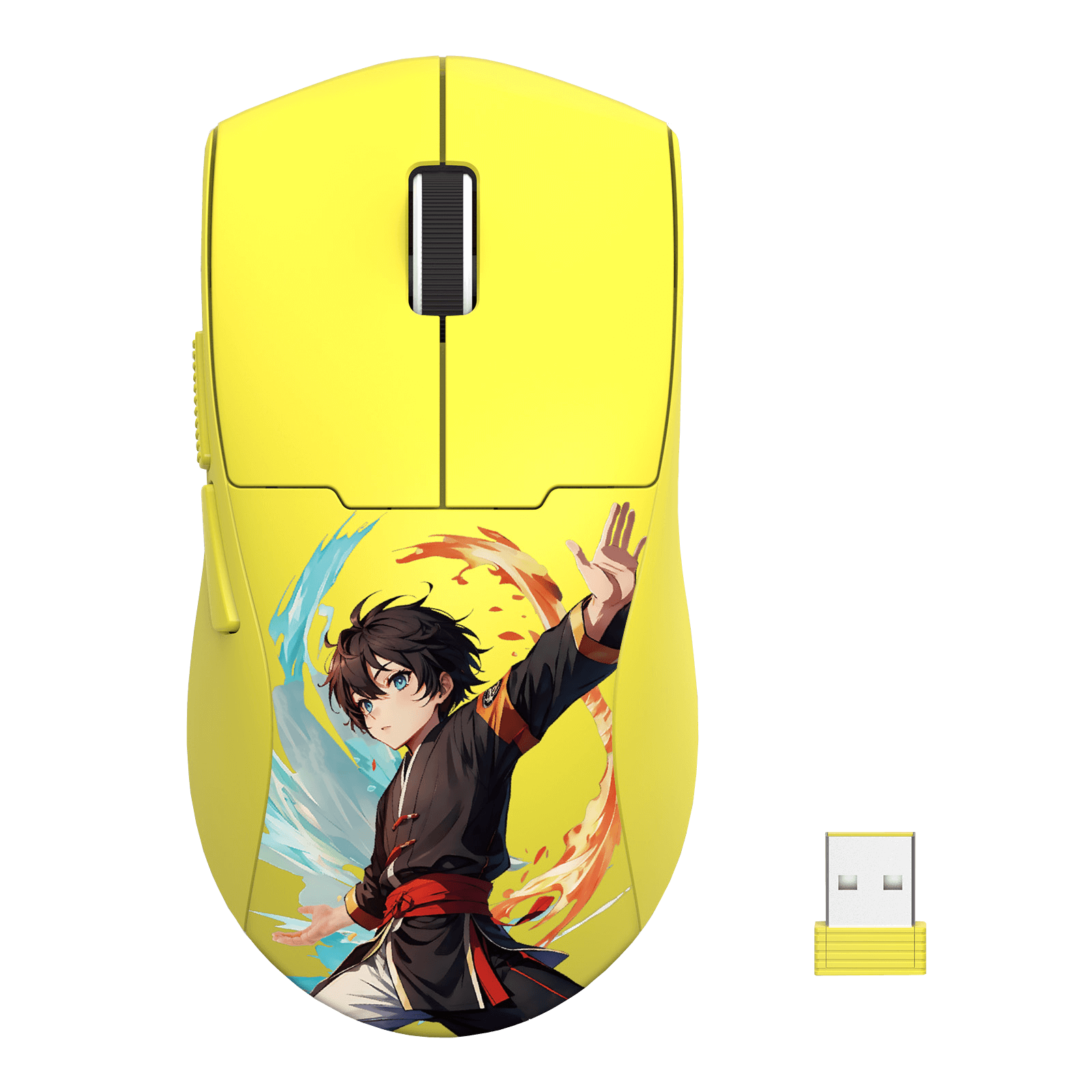 Redragon M918 KING Max 26K Ultra Lightweight Wireless Anime Gaming Mouse (Yellow)